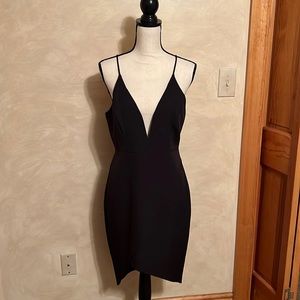NWT Size 10 Topshop Little Black Dress with plunge neckline